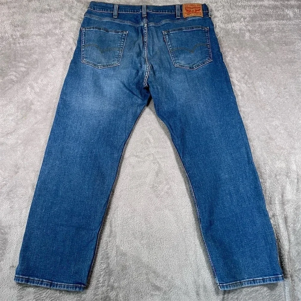 Levis Jeans Mens 38x29 (Fits 36x28) Blue Medium Wash 505 Straight Leg